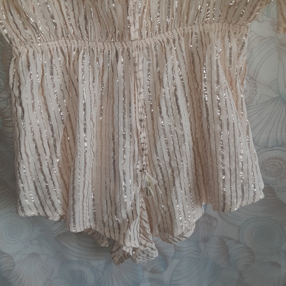 Victoria's Secret Shine Stripe Plunge Romper - Picture 8 of 9